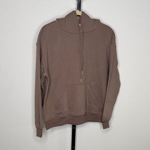 H&M Dusty Mauve Pullover Neutral Taupe Hoodie – Size S